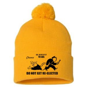 Do Not Get Reelected Chance Go Directly To Jail Pom Pom 12in Knit Beanie