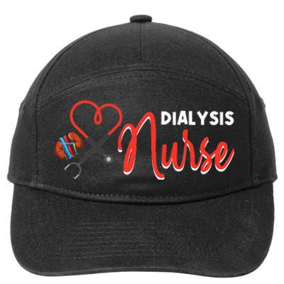 Dialysis Nurse Gifts for Technician Heart Nephrology Nursing 7-Panel Snapback Hat