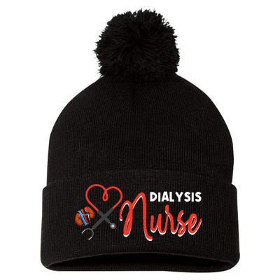 Dialysis Nurse Gifts for Technician Heart Nephrology Nursing Pom Pom 12in Knit Beanie