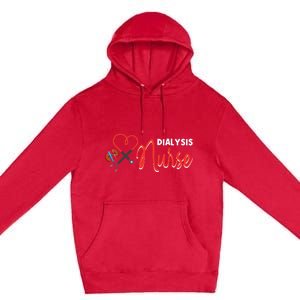 Dialysis Nurse Gifts for Technician Heart Nephrology Nursing Premium Pullover Hoodie