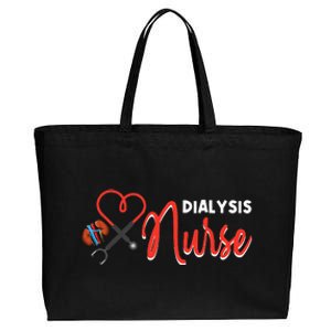 Dialysis Nurse Gifts for Technician Heart Nephrology Nursing Cotton Canvas Jumbo Tote