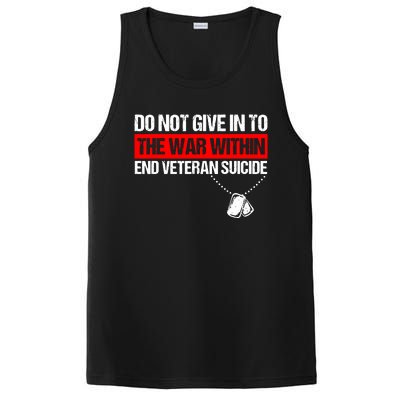 Do Not Give In To The War Within End Veteran Suicide Support PosiCharge Competitor Tank