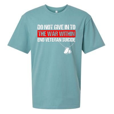 Do Not Give In To The War Within End Veteran Suicide Support Sueded Cloud Jersey T-Shirt