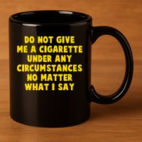 Do Not Give Me A Cigarette Under Any Circumstances No Matter What I Say 11oz C Handle Ceramic Mug