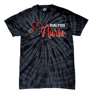 Dialysis Nurse Gifts For Technician Heart Nephrology Nursing Tie-Dye T-Shirt