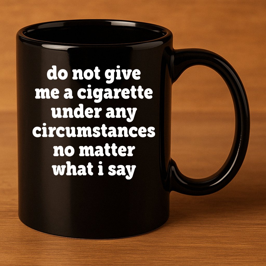 Do Not Give Me A Cigarette Under Any Circumstances 11oz C Handle Ceramic Mug