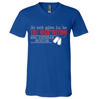Do Not Give In To The War Within End Veteran Suicide Support Gift V-Neck T-Shirt