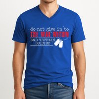 Do Not Give In To The War Within End Veteran Suicide Support Gift V-Neck T-Shirt