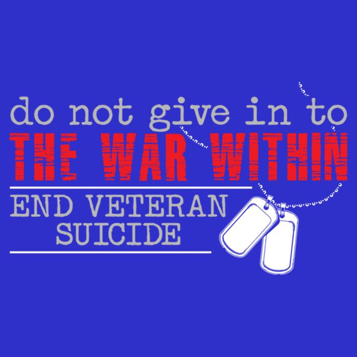 Do Not Give In To The War Within End Veteran Suicide Support Gift 16 in Basic Backpack