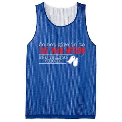 Do Not Give In To The War Within End Veteran Suicide Support Gift Mesh Reversible Basketball Jersey Tank