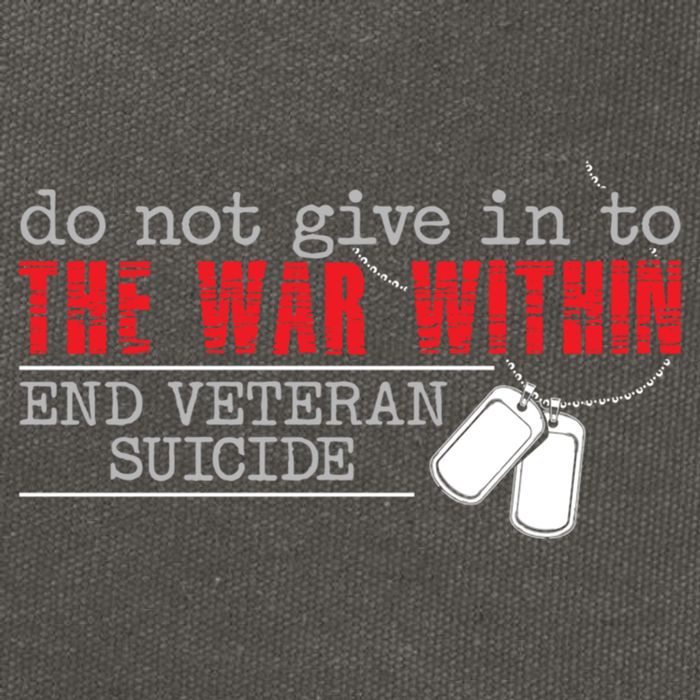 Do Not Give In To The War Within End Veteran Suicide Support Gift Cotton Canvas Backpack