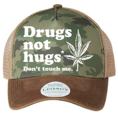 Drugs Not Hugs Funny Weed Marijuana Cannabis Smoker Legacy Tie Dye Trucker Hat