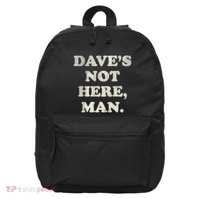 DaveS Not Here Man Simple Saying Black White 16 in Basic Backpack