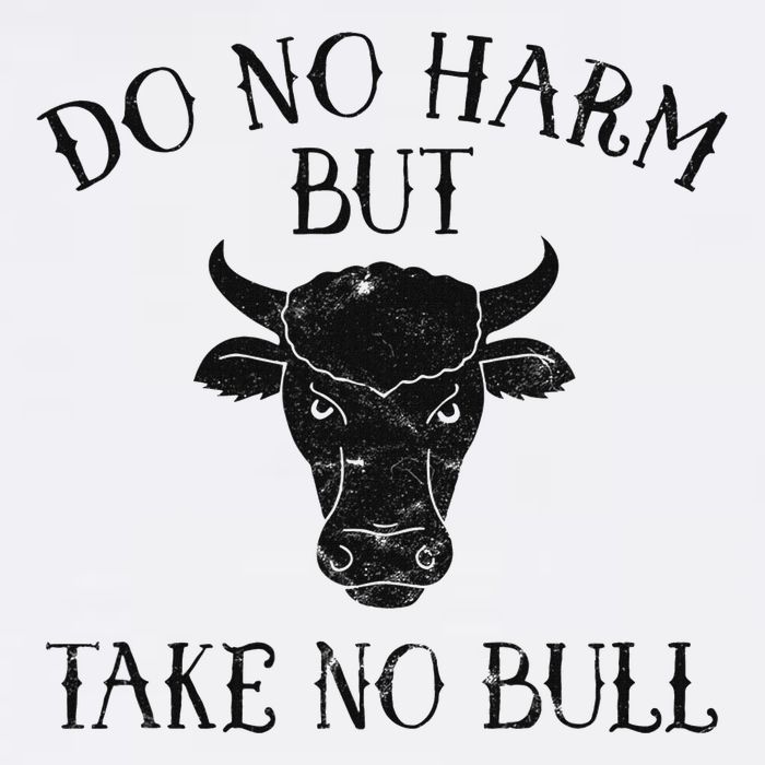 Do No Harm But Take No Bull Sustainable Bucket Hat