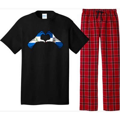 Dominican Nicaraguan Heart Nicaragua Flag Heritage Gift Pajama Set