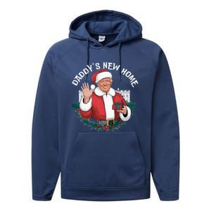 DaddyS New Home Santa Trump White House 2024 New President Performance Fleece Hoodie