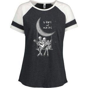 Do Not Hate But Love Cute Gift Creative Love Design Cool Gift Enza Ladies Jersey Colorblock Tee