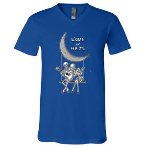 Do Not Hate But Love Cute Gift Creative Love Design Cool Gift V-Neck T-Shirt