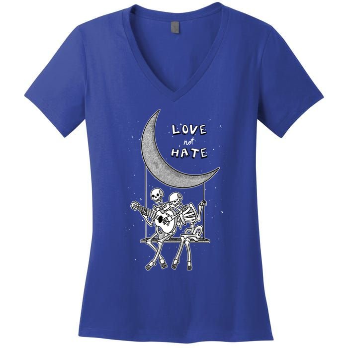 Do Not Hate But Love Cute Gift Creative Love Design Cool Gift Women's V-Neck T-Shirt