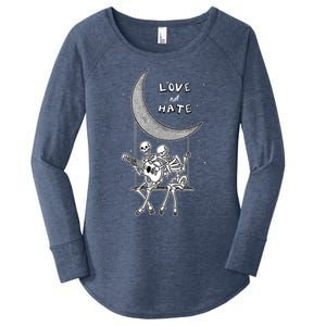 Do Not Hate But Love Cute Gift Creative Love Design Cool Gift Women's Perfect Tri Tunic Long Sleeve Shirt