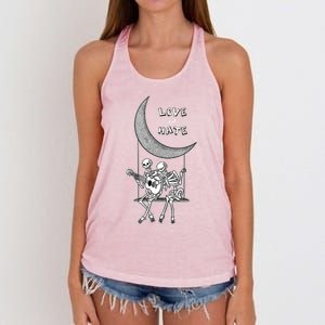 Do Not Hate But Love Cute Gift Creative Love Design Cool Gift Women's Knotted Racerback Tank