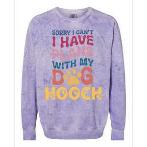 Dog Name Hooch Personalised Gift Busy With My Dog Hooch Gift Colorblast Crewneck Sweatshirt