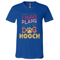 Dog Name Hooch Personalised Gift Busy With My Dog Hooch Gift V-Neck T-Shirt