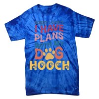 Dog Name Hooch Personalised Gift Busy With My Dog Hooch Gift Tie-Dye T-Shirt