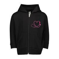 Doctor Nurse Heart Love Pink Ribbon Cute Breast Cancer Toddler Zip Fleece Hoodie