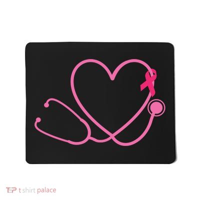 Doctor Nurse Heart Love Pink Ribbon Cute Breast Cancer Mousepad