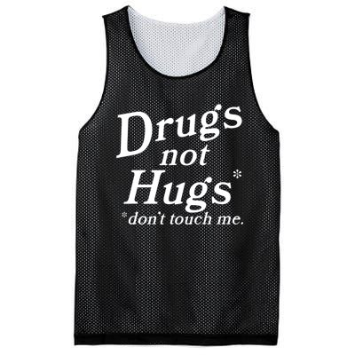 Drugs Not Hugs Don't Touch Me Funny Mesh Reversible Basketball Jersey Tank