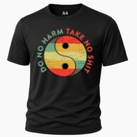 Do No Harm Take No Shit Funny Yin Yang Badass Yoga Teacher Cooling Performance Crew T-Shirt