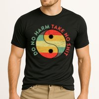 Do No Harm Take No Shit Funny Yin Yang Badass Yoga Teacher Cooling Performance Crew T-Shirt