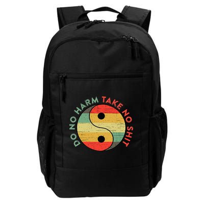 Do No Harm Take No Shit Funny Yin Yang Badass Yoga Teacher Backpack