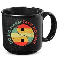 Do No Harm Take No Shit Funny Yin Yang Badass Yoga Teacher 15oz Campfire Ceramic Mug
