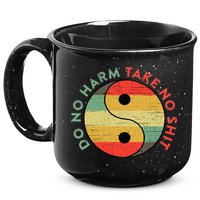 Do No Harm Take No Shit Funny Yin Yang Badass Yoga Teacher 15oz Campfire Ceramic Mug