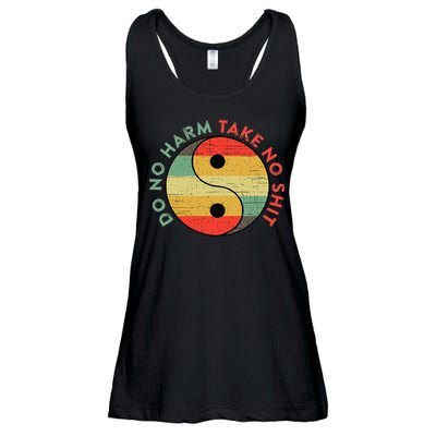 Do No Harm Take No Shit Funny Yin Yang Badass Yoga Teacher Ladies Essential Flowy Tank