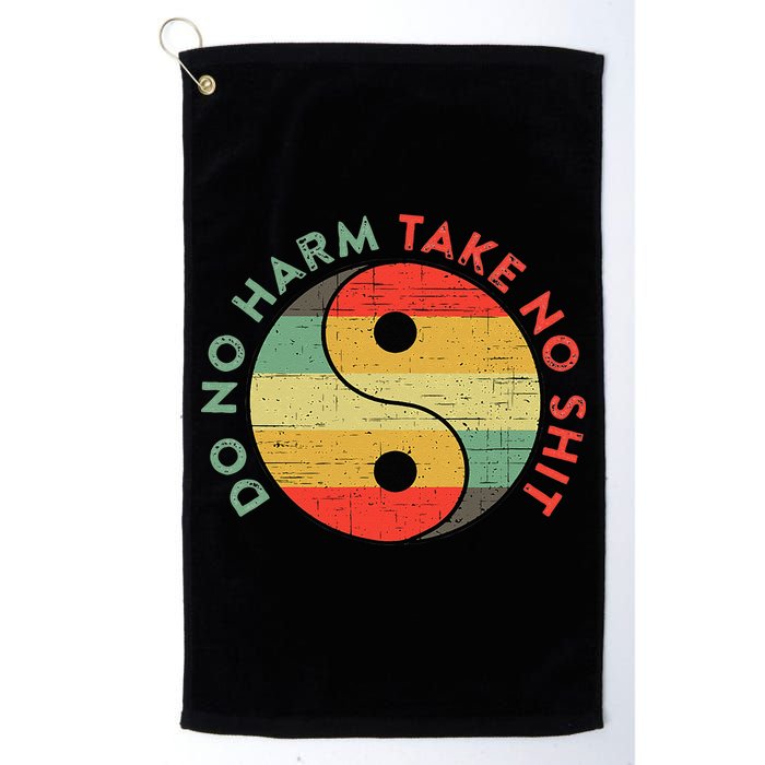 Do No Harm Take No Shit Funny Yin Yang Badass Yoga Teacher Golf Towel