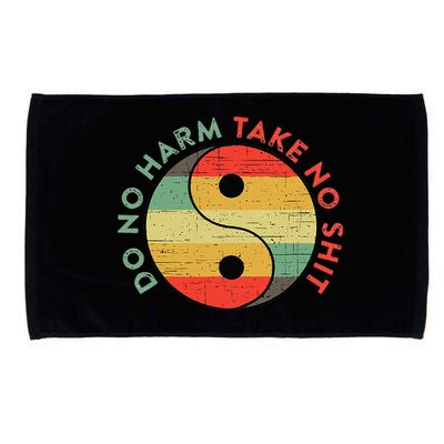 Do No Harm Take No Shit Funny Yin Yang Badass Yoga Teacher Microfiber Hand Towel