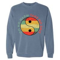 Do No Harm Take No Shit Funny Yin Yang Badass Yoga Teacher Garment-Dyed Sweatshirt