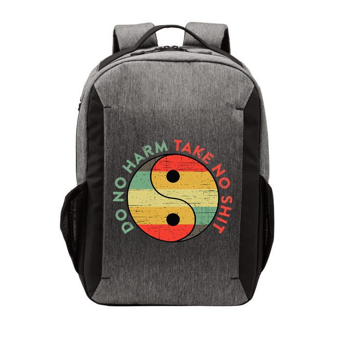Do No Harm Take No Shit Funny Yin Yang Badass Yoga Teacher Vector Backpack