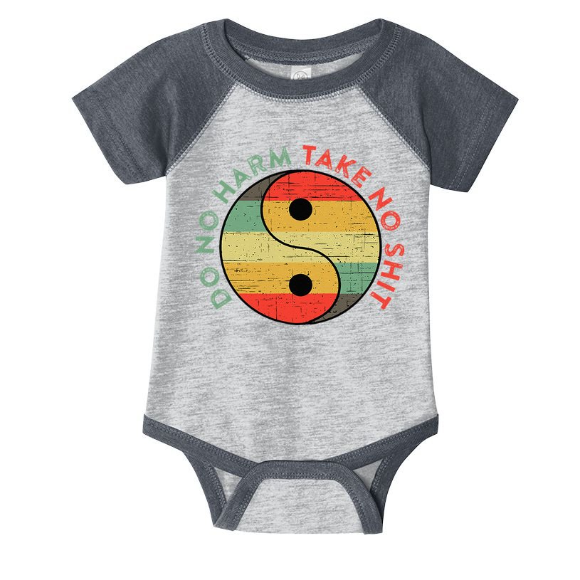 Do No Harm Take No Shit Funny Yin Yang Badass Yoga Teacher Infant Baby Jersey Bodysuit