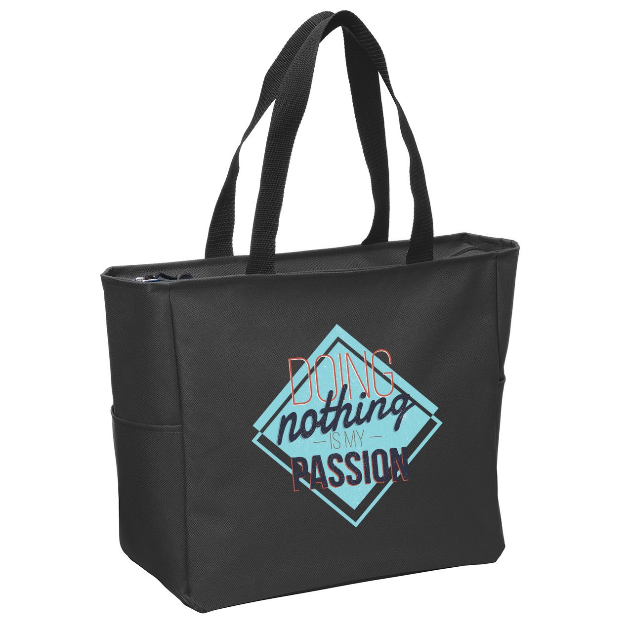 Doing Nothing Is My Passion Funny Zip Tote Bag