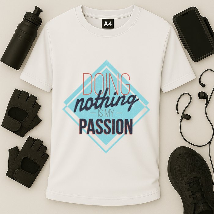 Doing Nothing Is My Passion Funny Performance Shirt