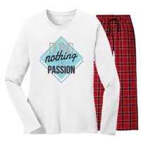 Doing Nothing Is My Passion Funny Women's Long Sleeve Flannel Pajama Set 