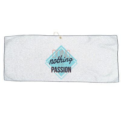 Doing Nothing Is My Passion Funny Large Microfiber Waffle Golf Towel