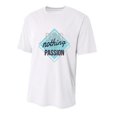 Doing Nothing Is My Passion Funny Youth Performance Sprint T-Shirt