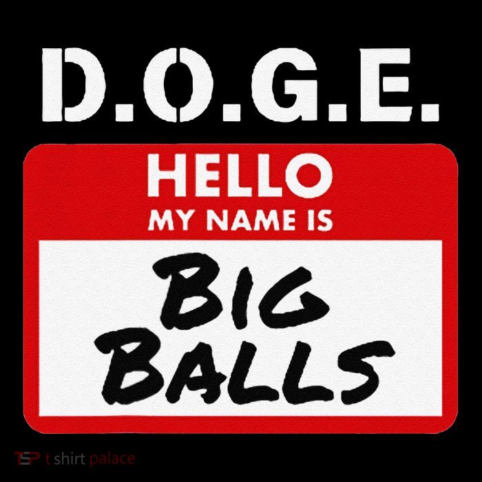 D.O.G.E. Name Is Big Balls D O G E Tie-Dye T-Shirt