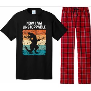 Dinosaur Now I Am Unstoppable Funny Trex Pajama Set