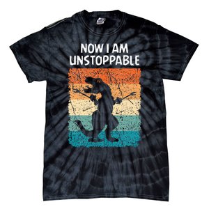 Dinosaur Now I Am Unstoppable Funny Trex Tie-Dye T-Shirt